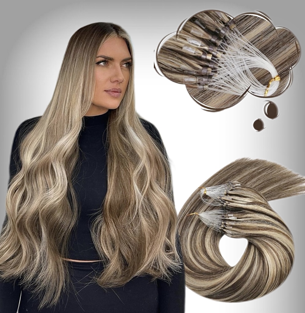 Extensii Microring Black Collection Balayage #7-60 - Extensii de par București