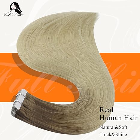 Extensii Tape In White Platinum #7 #100 - Extensii de par București