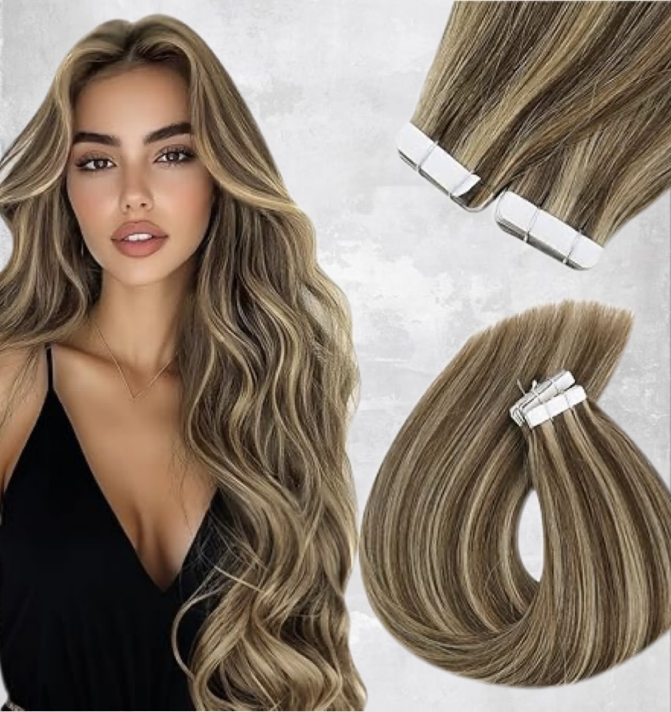 Extensii Tape In White Platinum Balayage #4 #27 - Extensii de par București