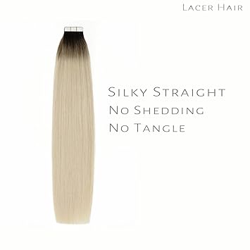Extensii Tape In White Platinum Balayage #1B #100 - Extensii de par București