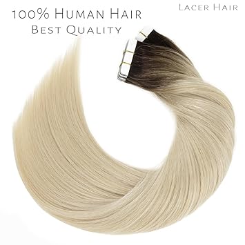 Extensii Tape In White Platinum Balayage #1B #100 - Extensii de par București