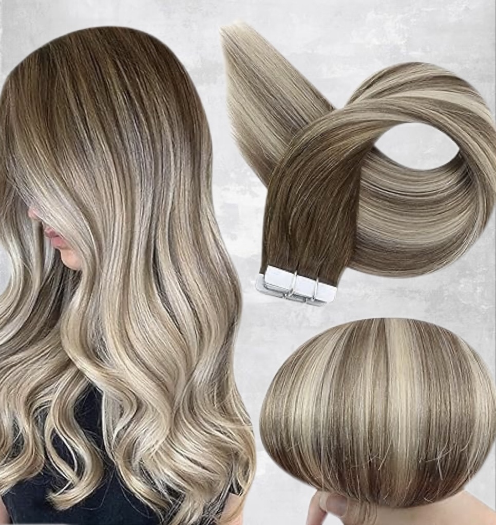 Extensii Tape In Balayage White Platinum #8/Silver - Extensii de par București