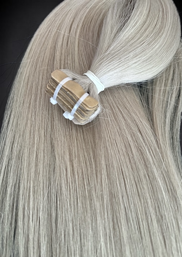 Extensii Tape-in SLAVIC Hair Light Grey - Extensii de par București