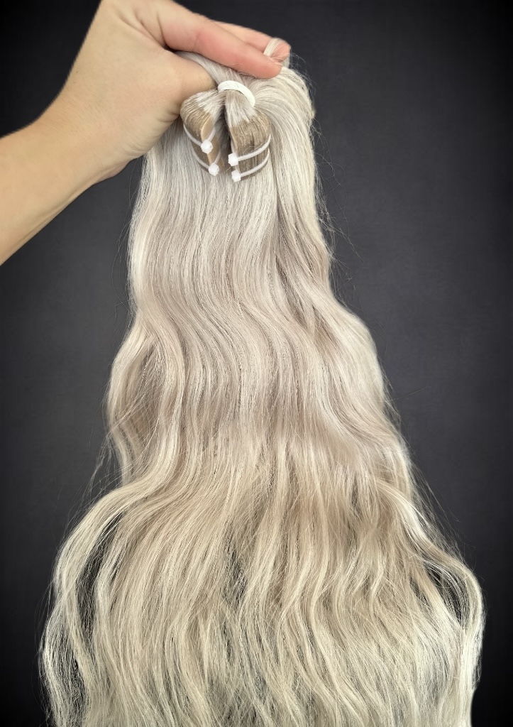 Extensii Tape-in SLAVIC Hair Light Grey - Extensii de par București