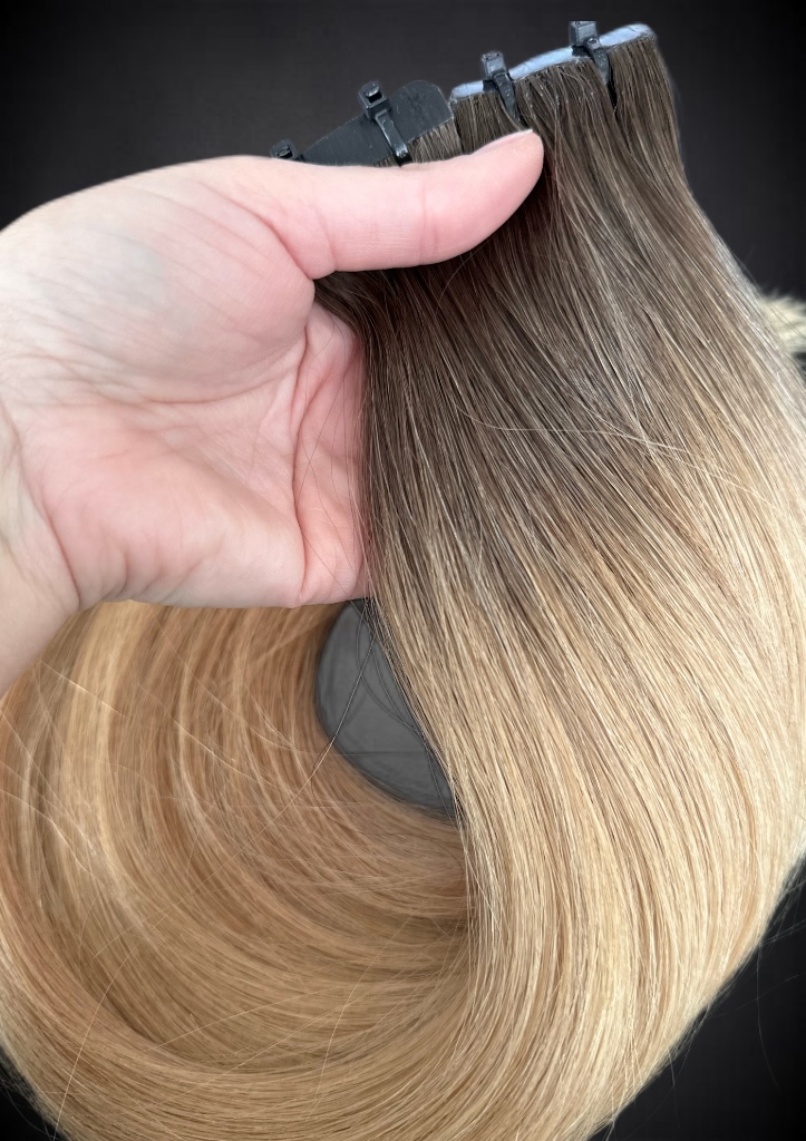 Extensii Tape-in SLAVIC Hair Ombre Saten Mediu/ Blond Miere - Extensii de par București