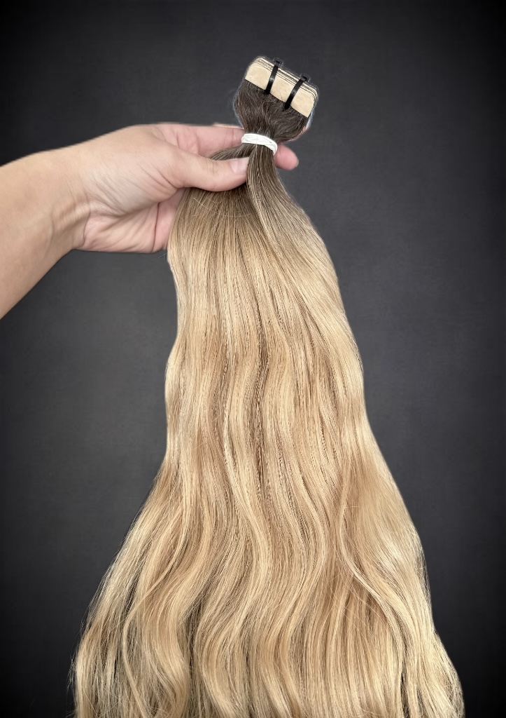 Extensii Tape-in SLAVIC Hair Ombre Saten Mediu/ Blond Miere - Extensii de par București