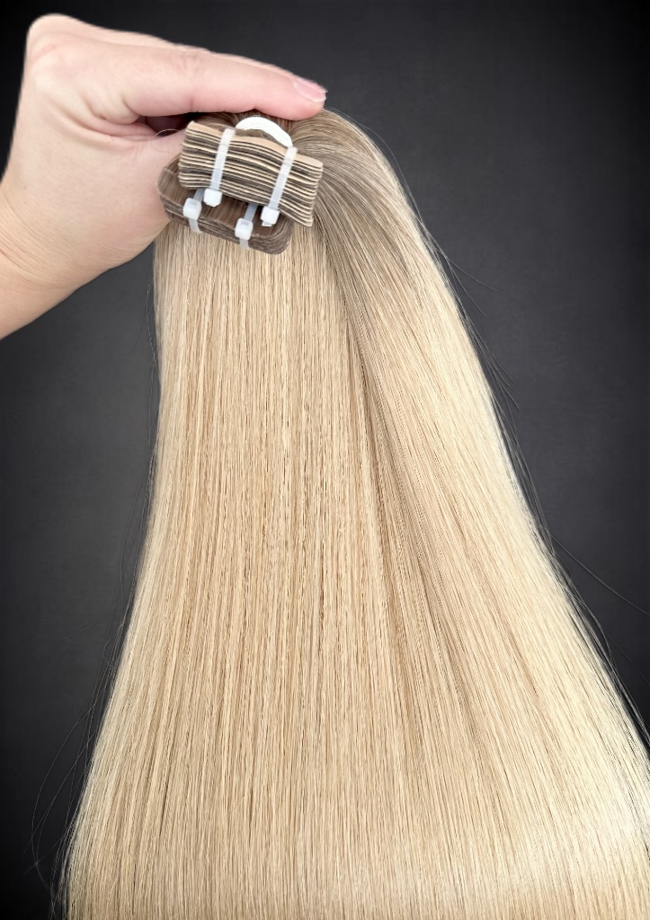 Extensii Tape-in SLAVIC Hair Ombre Saten Mediu/ Blond Natural - Extensii de par București