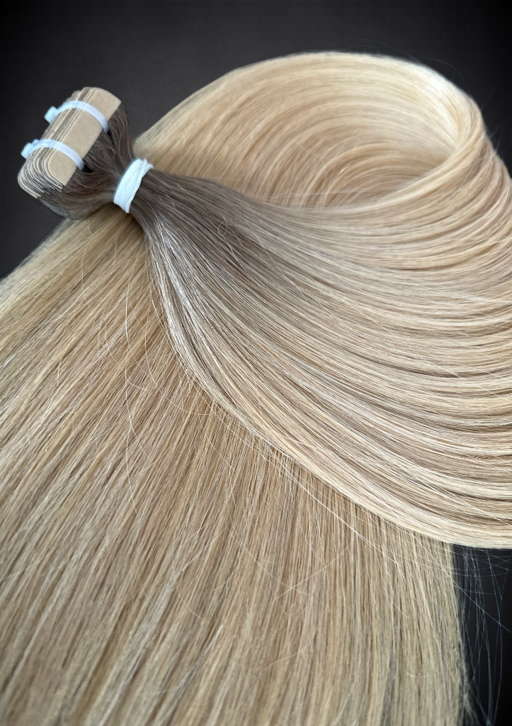 Extensii Tape-in SLAVIC Hair Ombre Saten Mediu/ Blond Natural - Extensii de par București