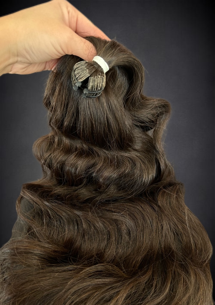 Extensii Tape-in SLAVIC Hair Saten Natural Inchis - Extensii de par București
