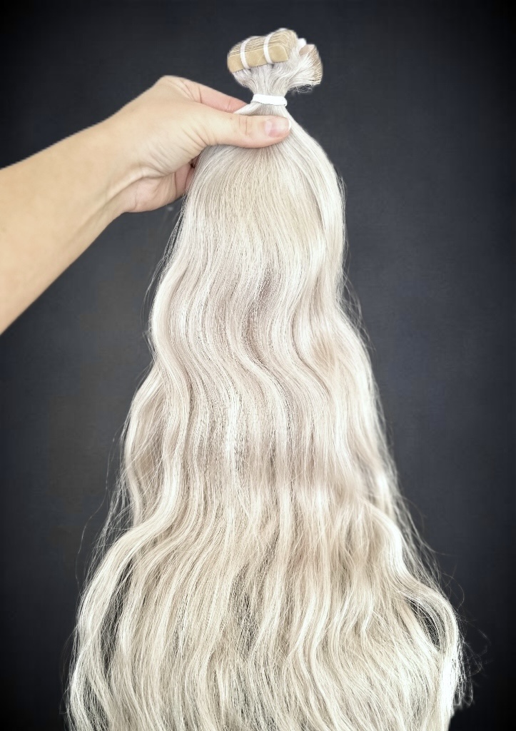 Extensii Tape-in SLAVIC Hair Blond Alb - Extensii de par București