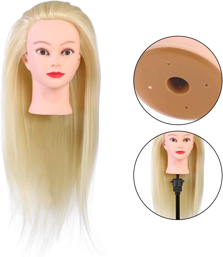 Cap de proba din fibra termorezistenta, blond, 65 cm - Extensii de par București