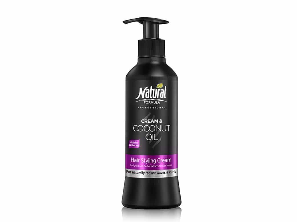 Crema hidratanta pentru bucle, cu ulei de cocos, Natural Formula, 400 ml - Extensii de par București