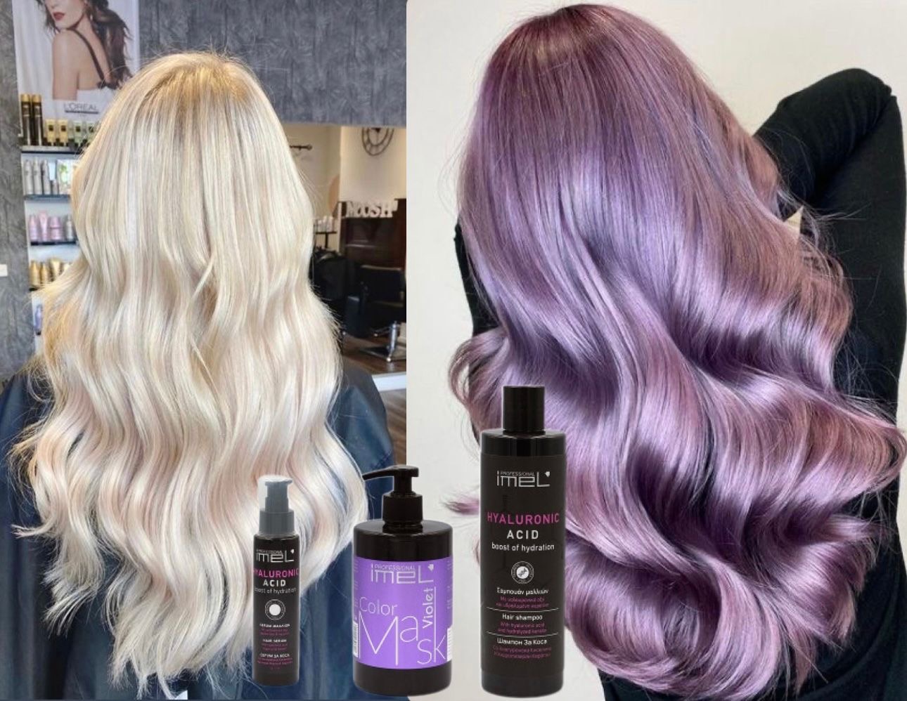 Set Profesional Ingrijire si nuantare LILAC - Extensii de par București