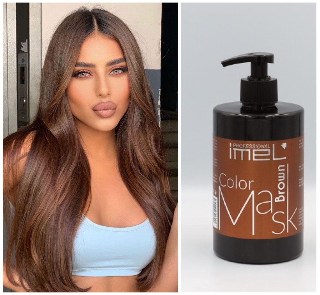 Masca nuantatoare Imel Professional Brown 500ml - Extensii de par București
