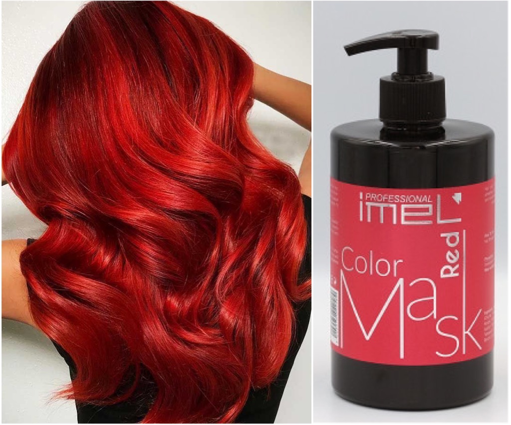 Masca nuantatoare Imel Professional Red 500ml - Extensii de par București