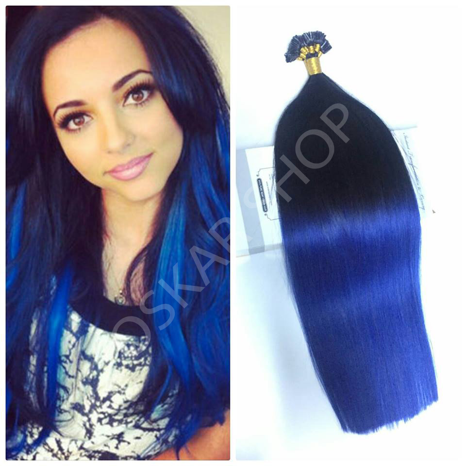 Extensii cheratina Luxe Ombre #1b Blue - Extensii de par București Extensii cheratina Luxe Ombre #1b Blue - Extensii de par București