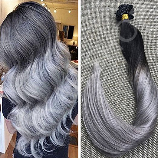 Extensii cheratina Luxe Ombre #1b Silver Grey - Extensii de par București Extensii cheratina Luxe Ombre #1b Silver Grey - Extensii de par București
