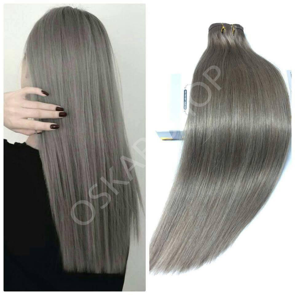 Mini Set Clip-On Metallic Grey - Extensii de par București