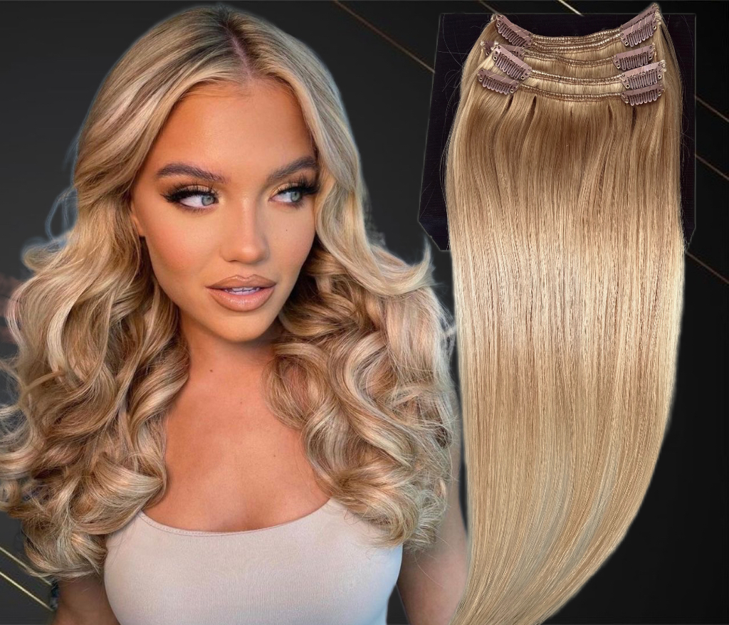 Extensii Clip-On MiniGold Blond Mediu #12 - Extensii de par București