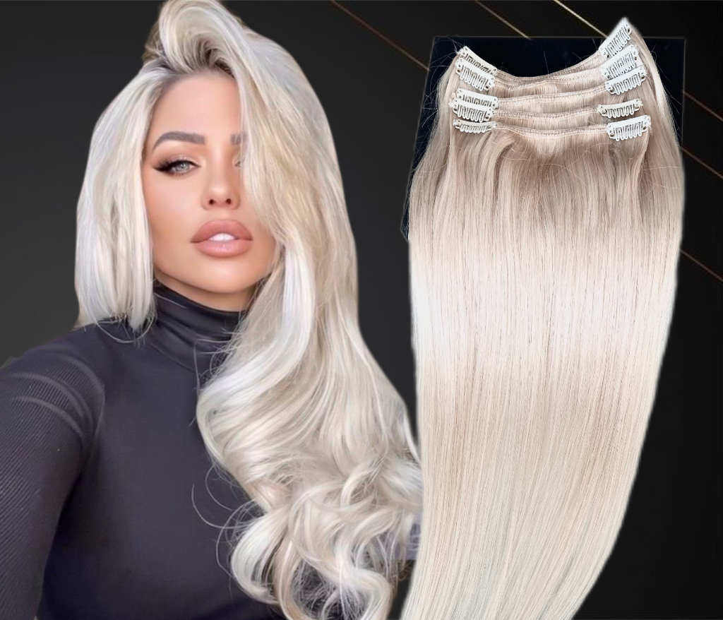 Extensii Clip-On MiniGold Light Grey - Extensii de par București