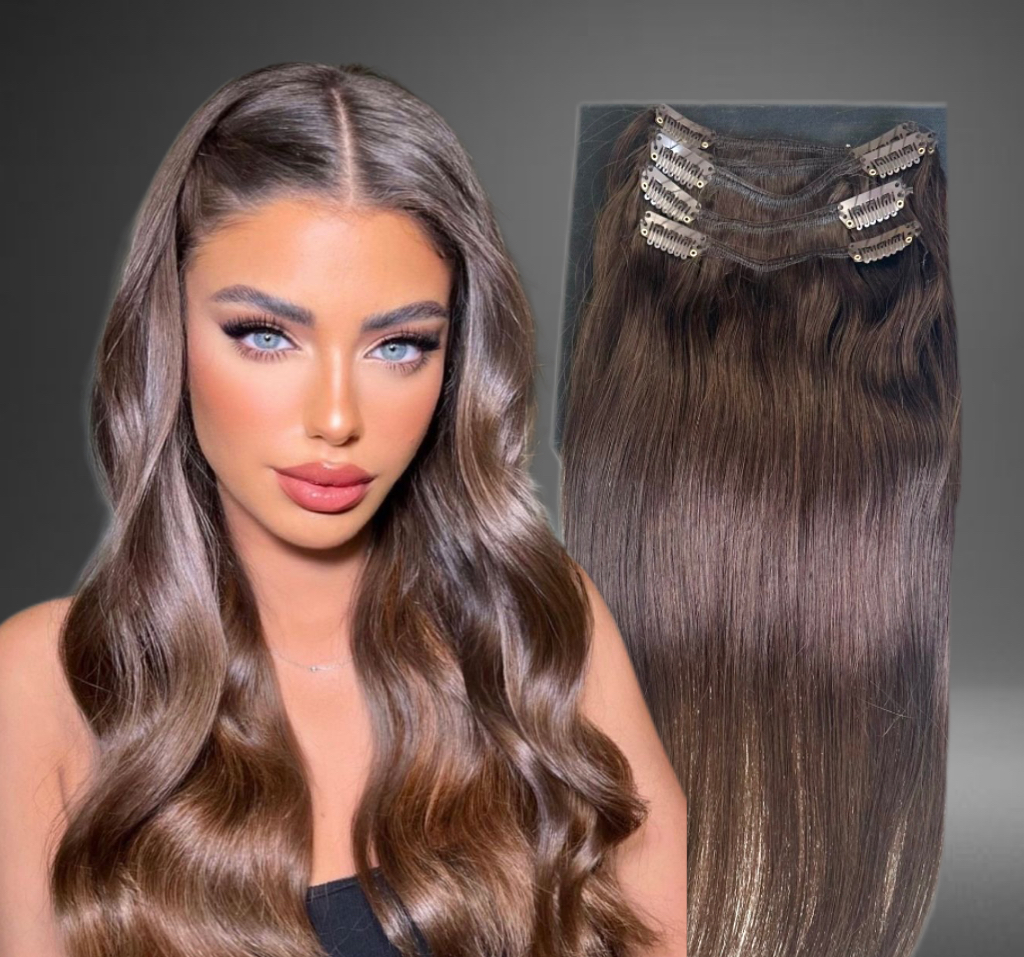 Extensii Clip-On MiniGold Saten Mediu #4 - Extensii de par București