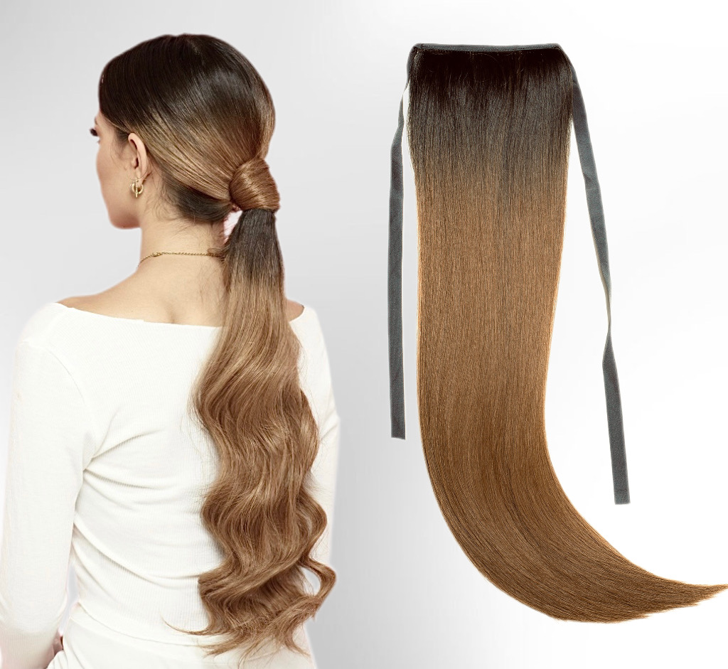 Coada de par Russian Hair Ombre #2/ #8 - Extensii de par București