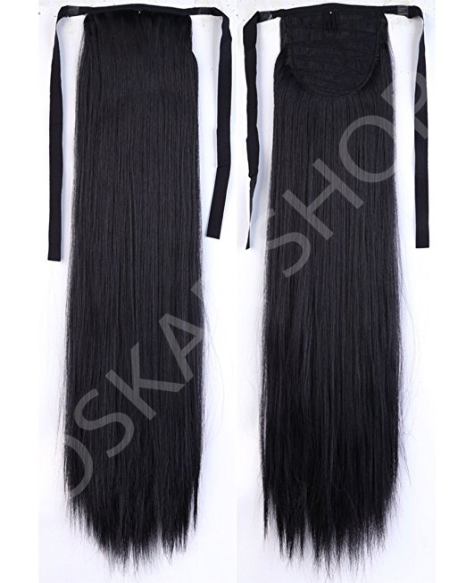 Coada de Par cu bentite #1B-negru natural - Extensii de par București