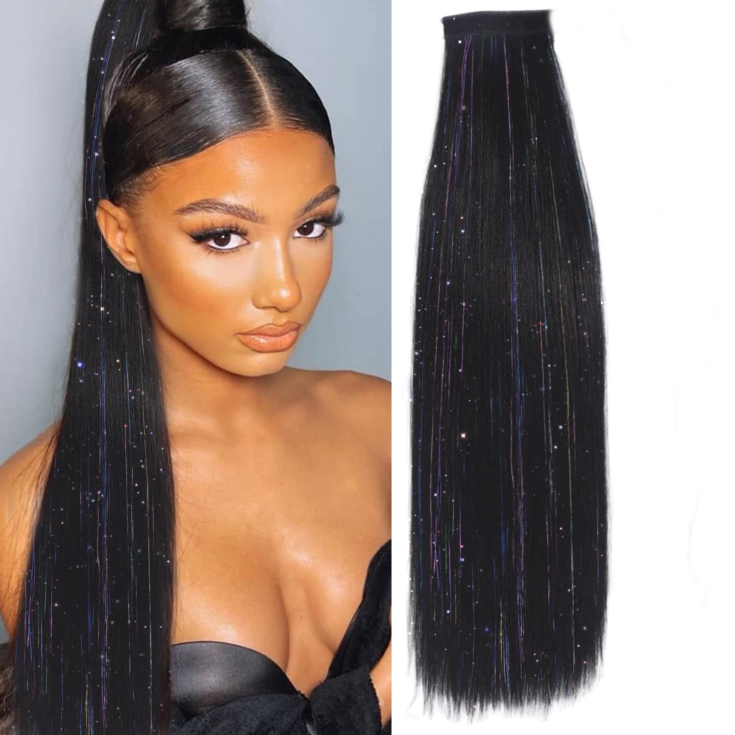 Coada de Par cu snur Dreapta Disco, 70 cm - Extensii de par București