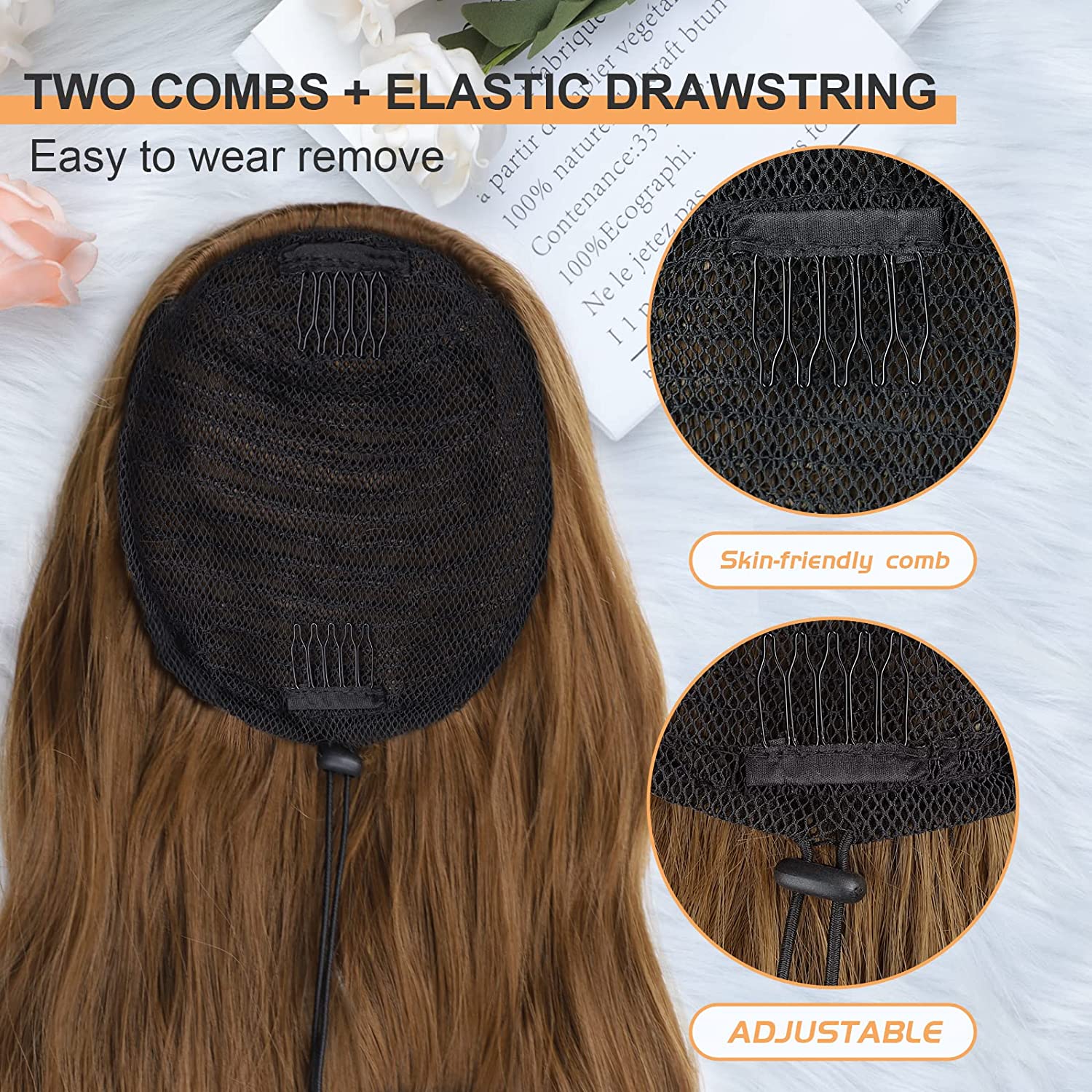 Coada de Par cu snur Caramel, 70 cm - Extensii de par București Coada de Par cu snur Caramel, 70 cm - Extensii de par București
