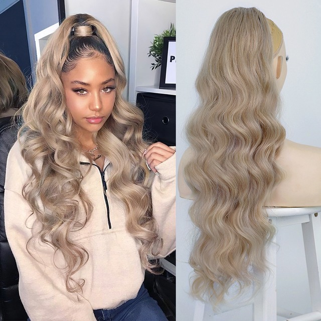 Coada de Par cu snur Blond Suvitat III, 70 cm - Extensii de par București