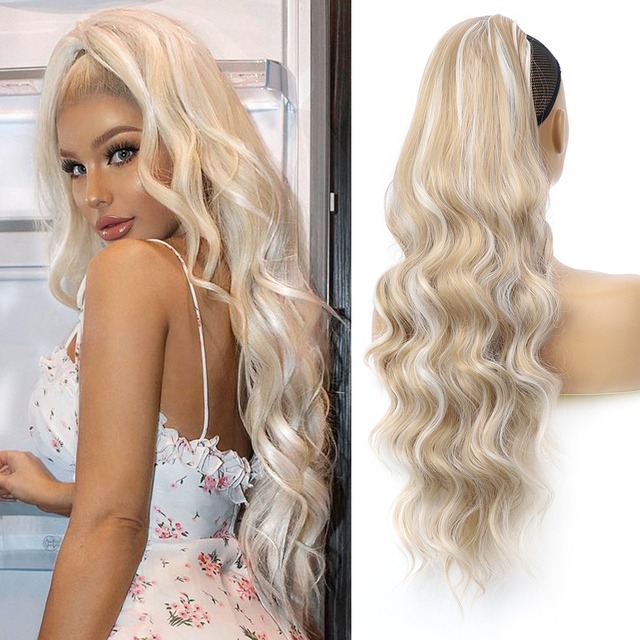 Coada de Par cu snur Blond Suvitat II, 70 cm - Extensii de par București