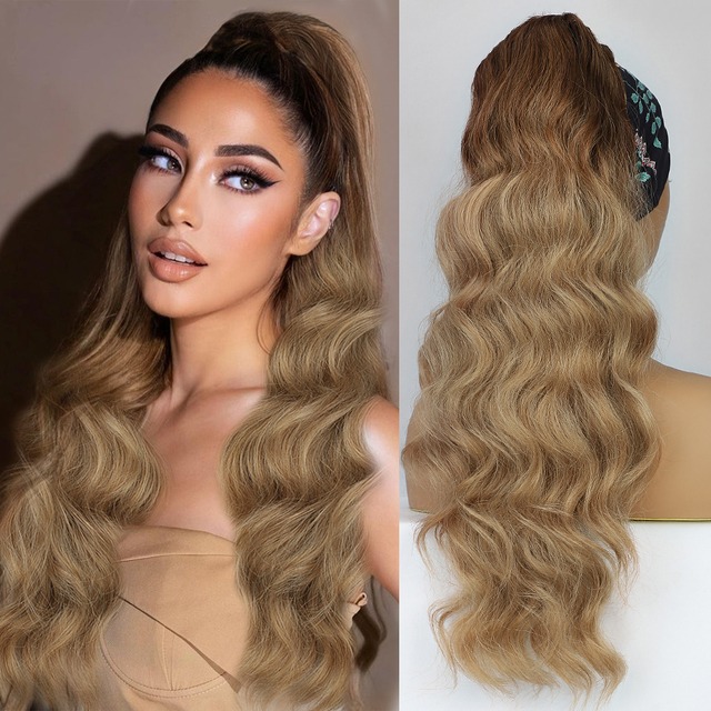 Coada de Par cu snur Ombre Saten Mediu/ Blond Nisipiu - Extensii de par București