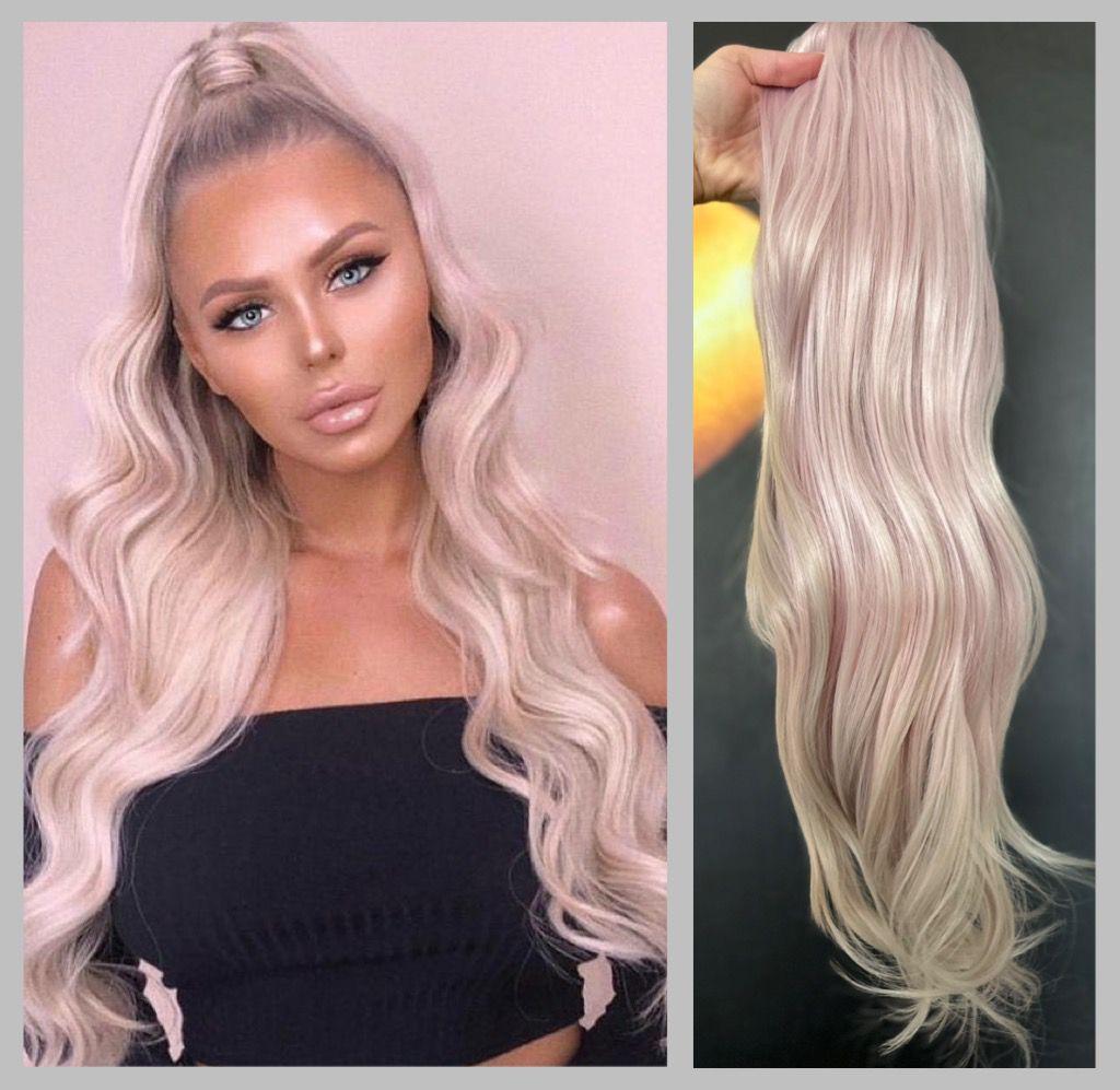 Coada de Par cu snur Blond Rose - Extensii de par București