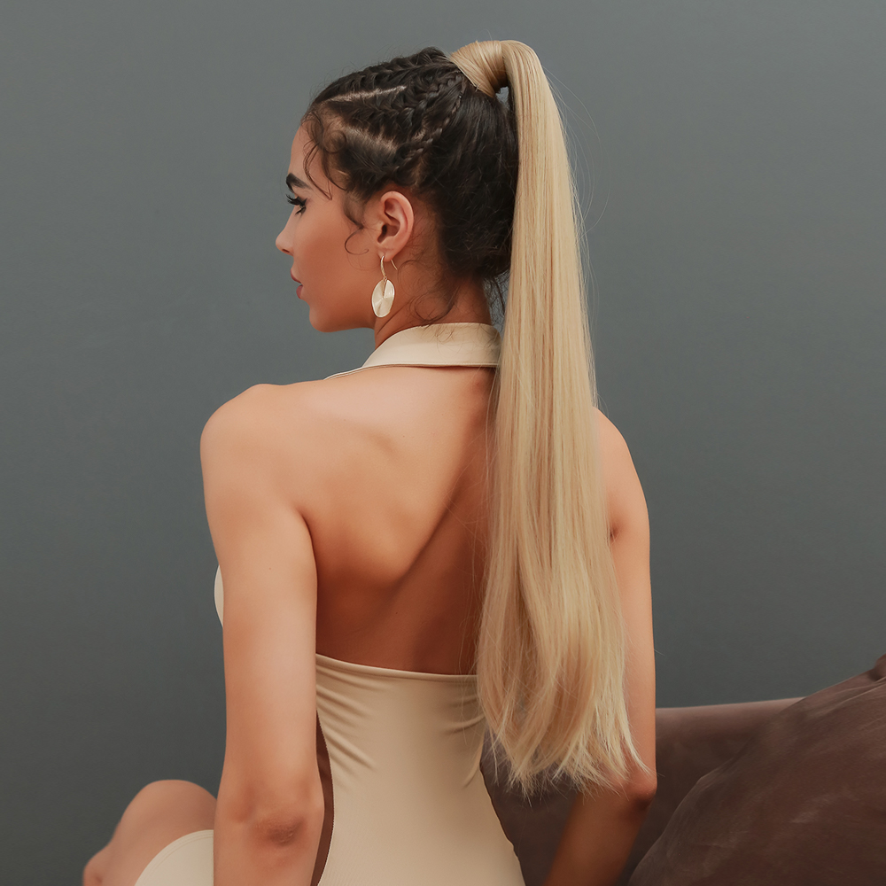 Coada de Par cu scai Blond Bej - Extensii de par București