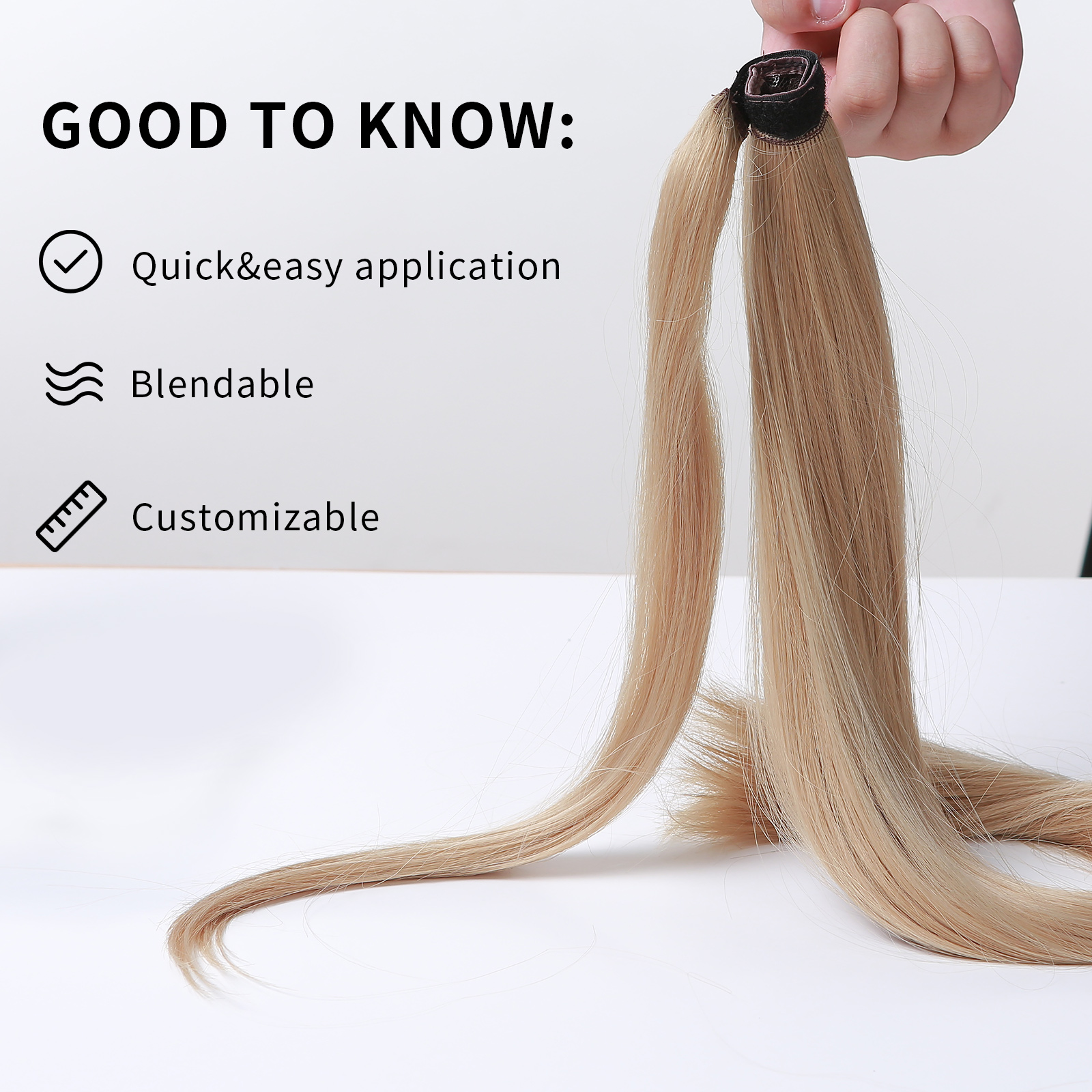 Coada de Par cu scai Blond Bej - Extensii de par București