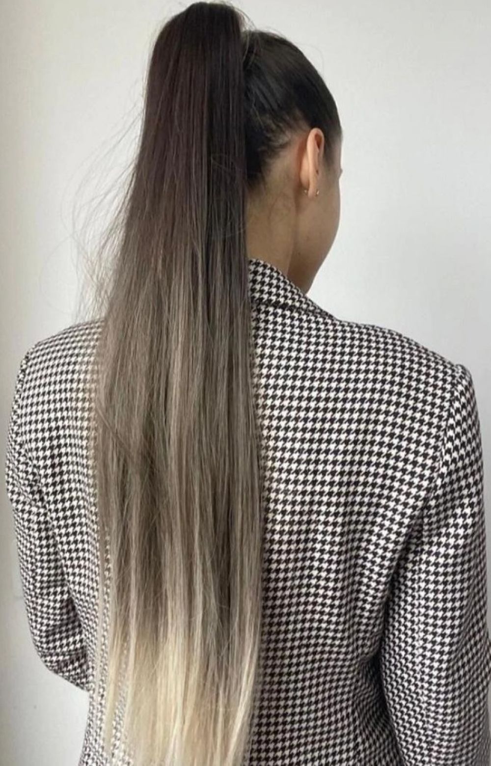 Coada de Par cu scai Ombre Saten Natural/ Blond Deschis - Extensii de par București