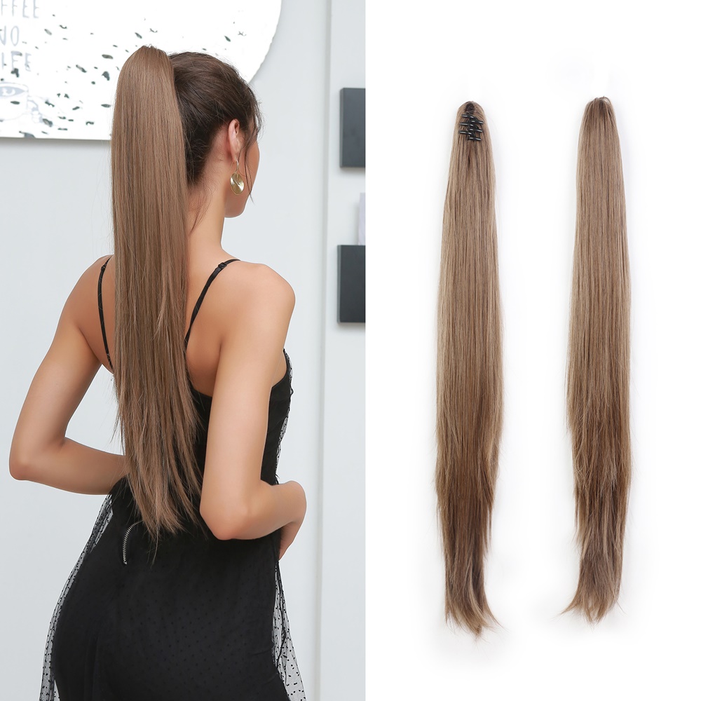 Coada de Par cu Cleste  Saten Natural, 70 cm - Extensii de par București
