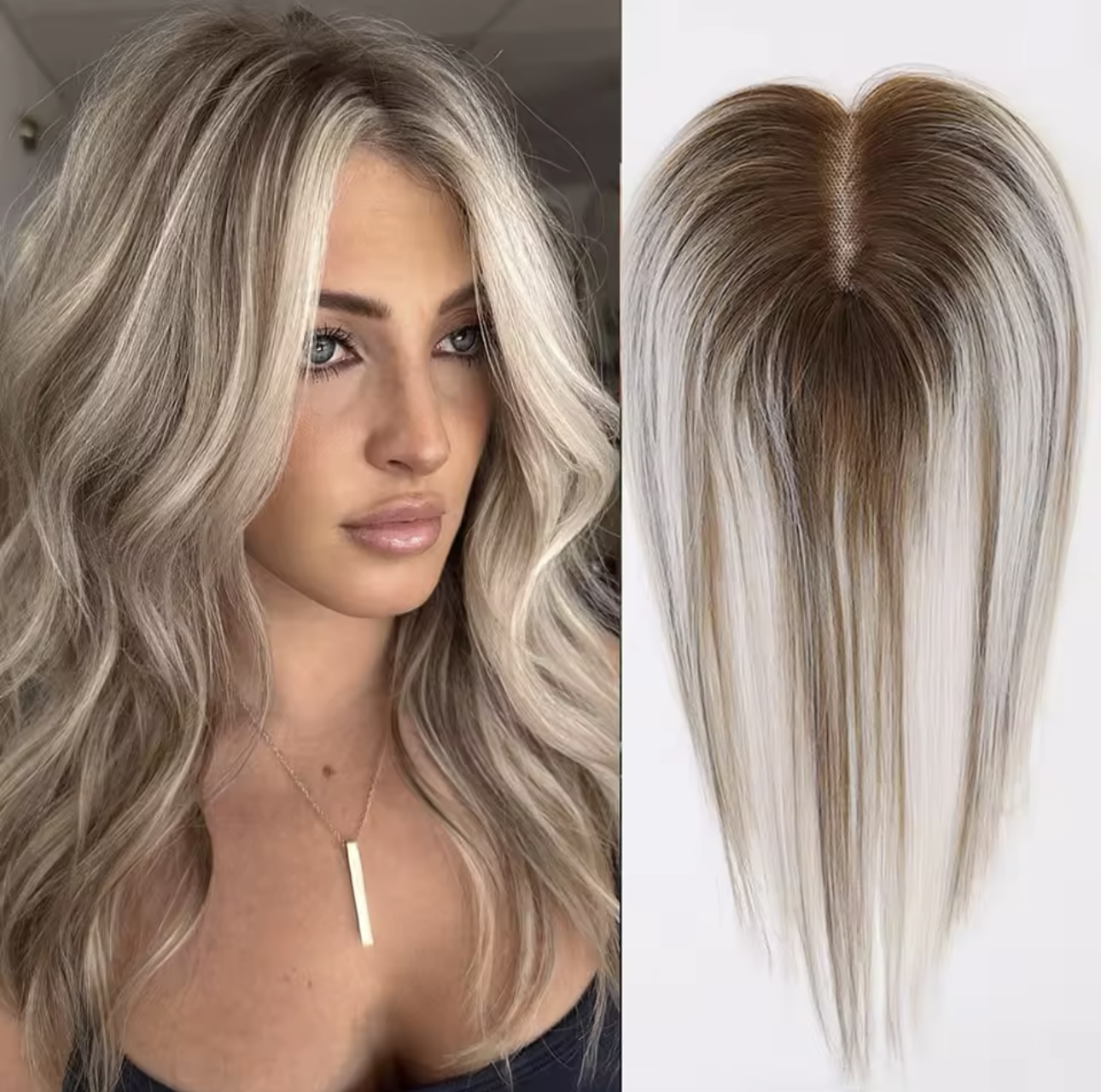 Peruca Partiala Balayage #6/ Light Grey - Extensii de par București