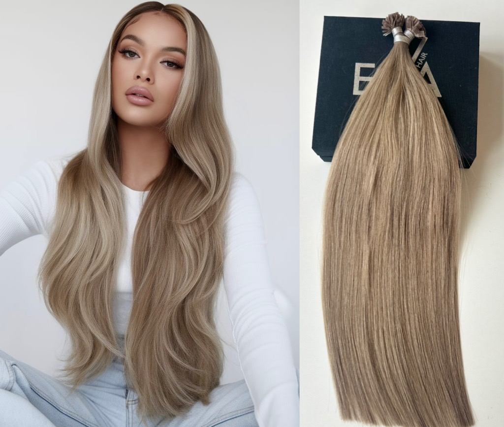 Extensii MICRO KERATINA Russian Hair Blond Natural #18 - Extensii de par București