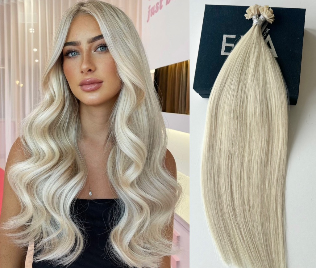 Extensii MICRO KERATINA Russian Hair Blond Luminos #61 - Extensii de par București