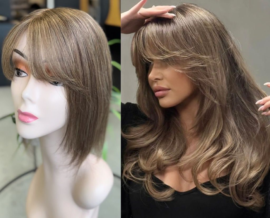 Peruca partiala cu breton Soft Balayage - Extensii de par București
