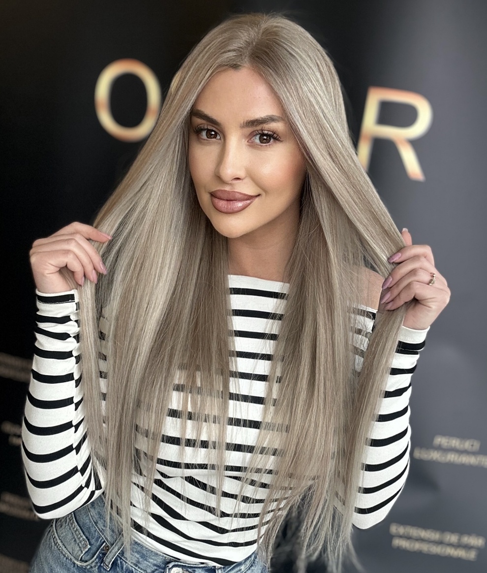 Peruca Ice Blond Glam - Extensii de par București Peruca Ice Blond Glam - Extensii de par București