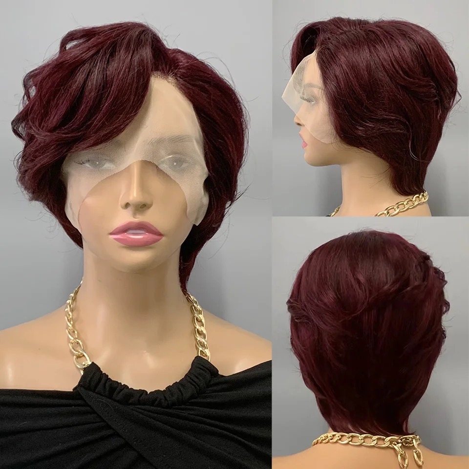 Peruca din par natural Michelle Burgundy - Extensii de par București