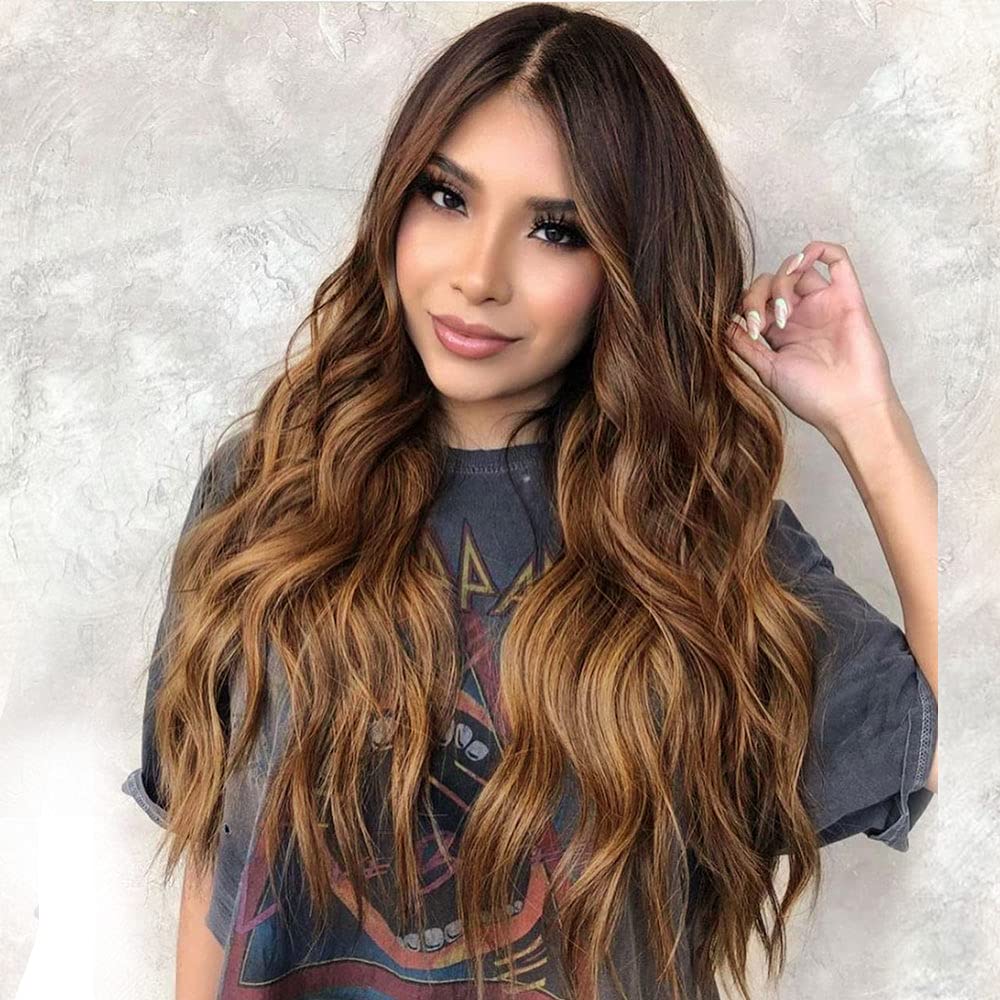 Peruca din par natural Ombre Saten Inchis/ Blond Aluna - Extensii de par București