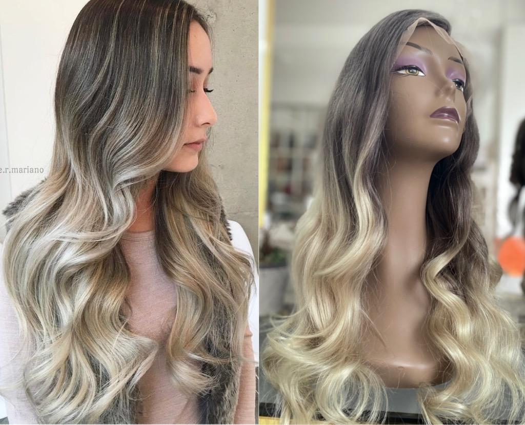 Peruca Naturala Luxury Ombre - Extensii de par București
