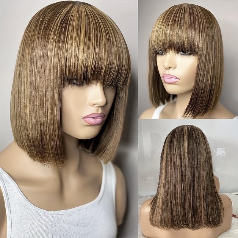 Peruca bobo cu breton blond suvitat - Extensii de par București