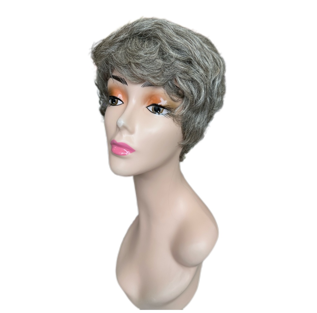 Peruca din par natural Short Grey - Extensii de par București
