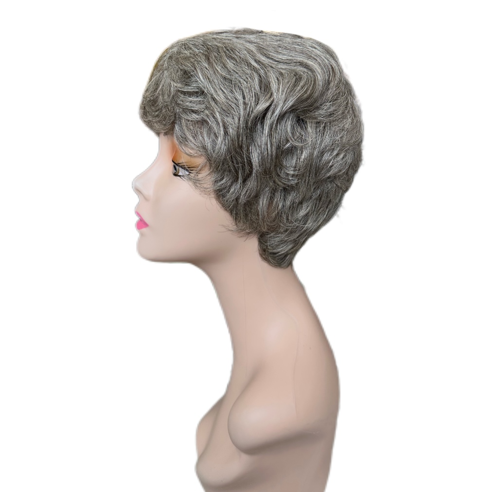 Peruca din par natural Short Grey - Extensii de par București