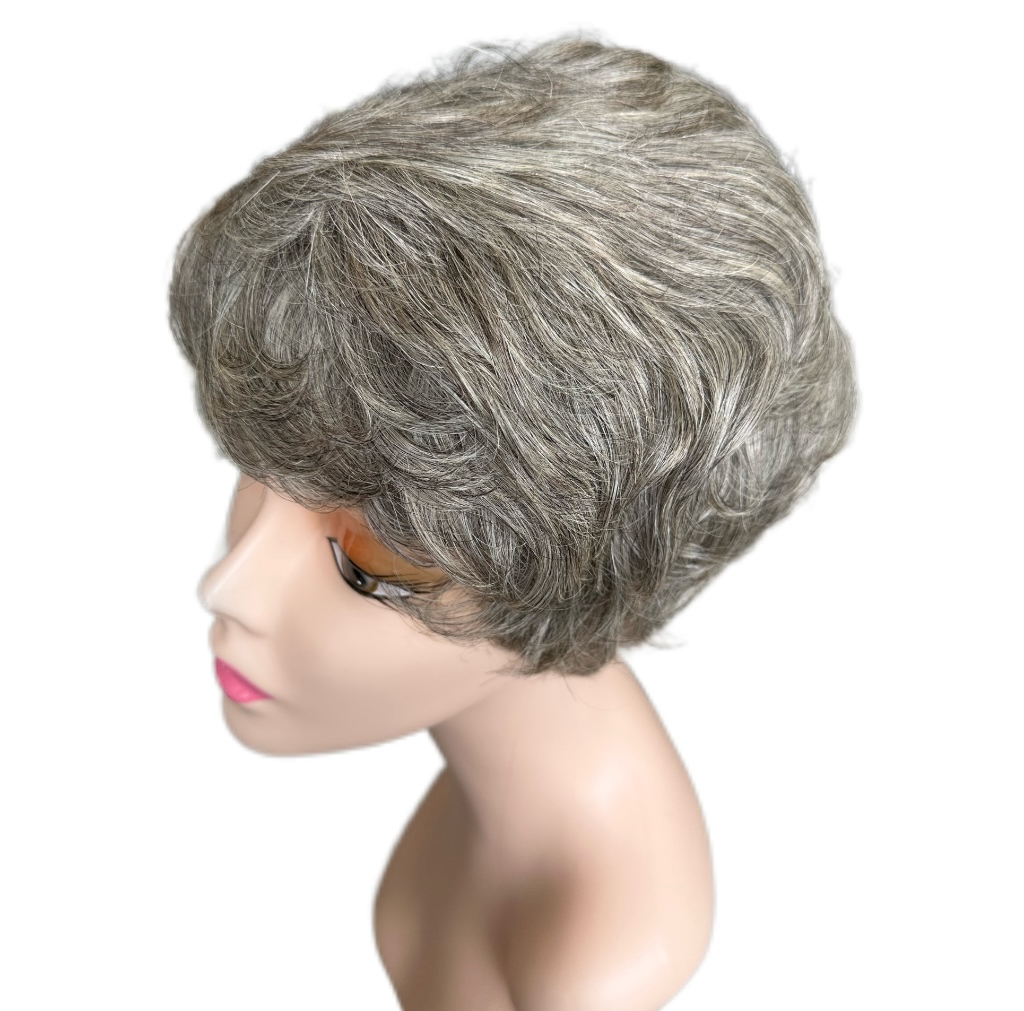 Peruca din par natural Short Grey - Extensii de par București