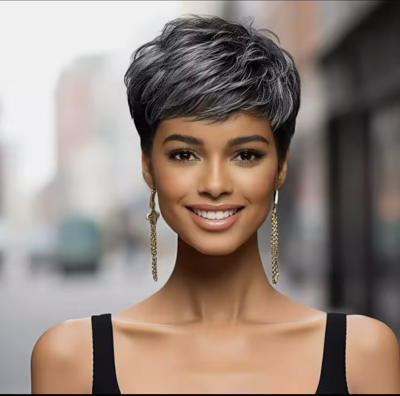 Peruca din par natural Grey Madame - Extensii de par București